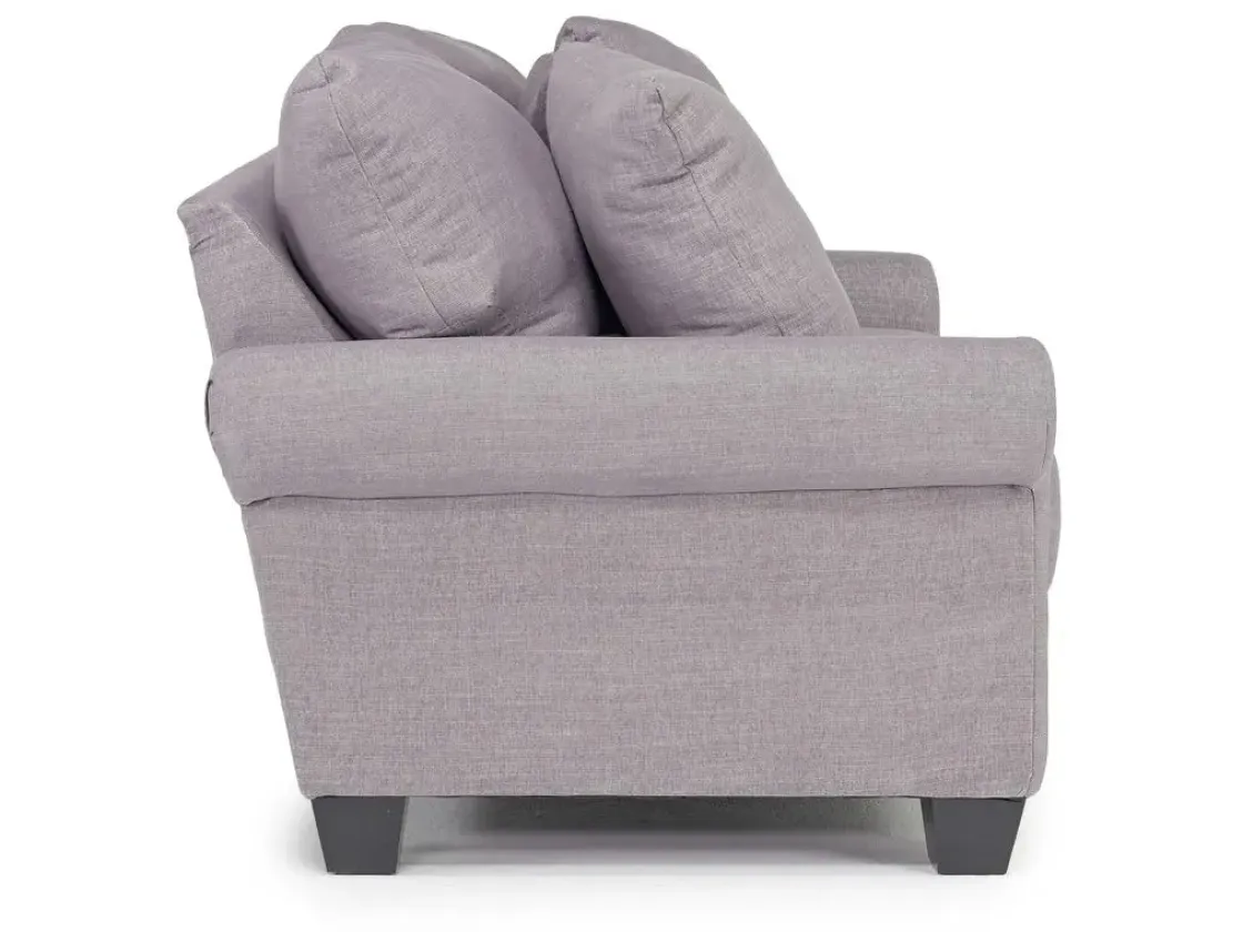 Mor Furniture Amelia Crypton Performance Loveseat In Nomad Snow, Down