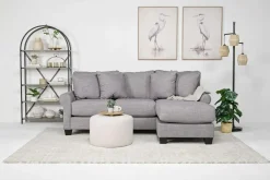Mor Furniture Amelia Crypton Performance Sofa Chaise In Nomad Snow, Down