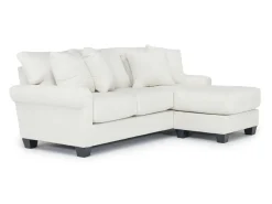 Mor Furniture Amelia Crypton Performance Sofa Chaise In Nomad Snow, Down