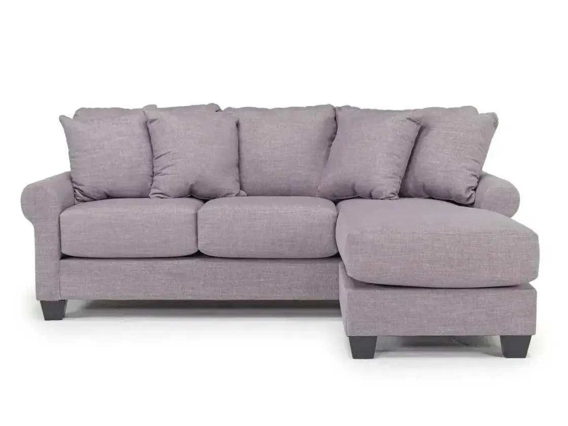 Mor Furniture Amelia Crypton Performance Sofa Chaise In Nomad Snow, Down