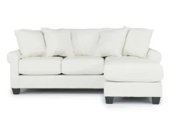 Mor Furniture Amelia Crypton Performance Sofa Chaise In Nomad Snow, Down