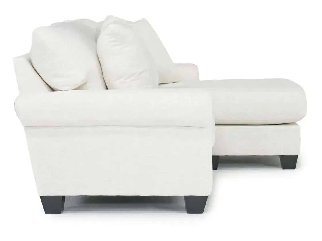Mor Furniture Amelia Crypton Performance Sofa Chaise In Nomad Snow, Down