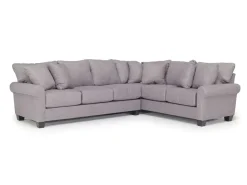Mor Furniture Amelia Crypton Performance Tux Sofa Sectional In , Left Facing