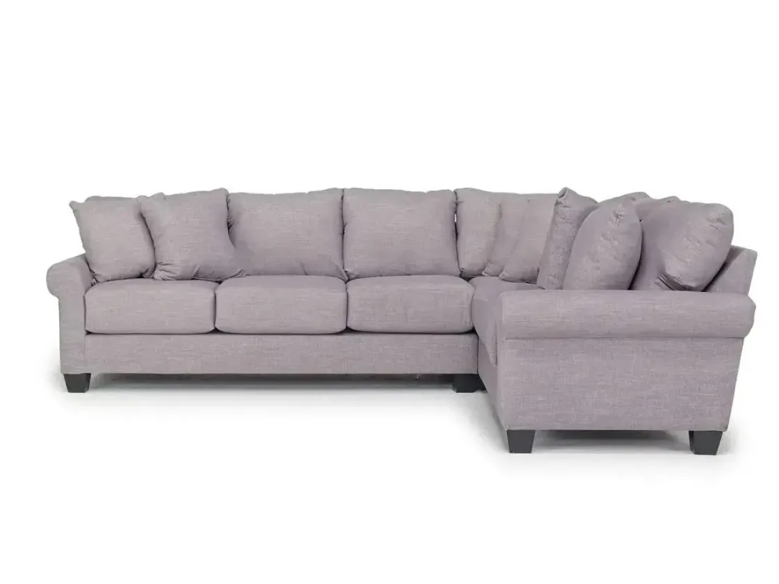 Mor Furniture Amelia Crypton Performance Tux Sofa Sectional In , Left Facing