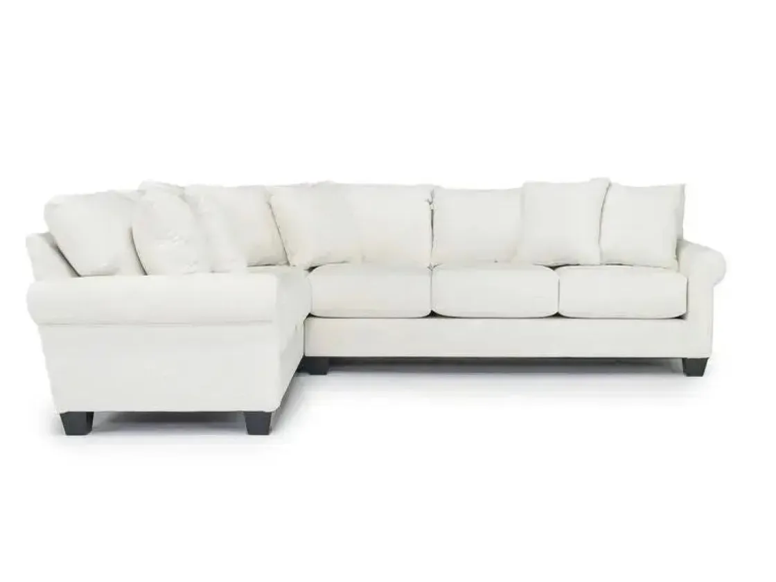 Mor Furniture Amelia Crypton Performance Tux Sofa Sectional In , Left Facing