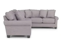 Mor Furniture Amelia Crypton Performance Tux Sofa Sectional In , Left Facing