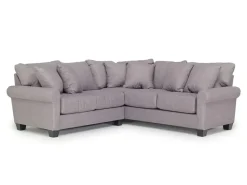 Mor Furniture Amelia Crypton Performance Tux Loveseat Sectional In , Left Facing