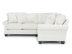 Mor Furniture Amelia Crypton Performance Tux Loveseat Sectional In , Left Facing