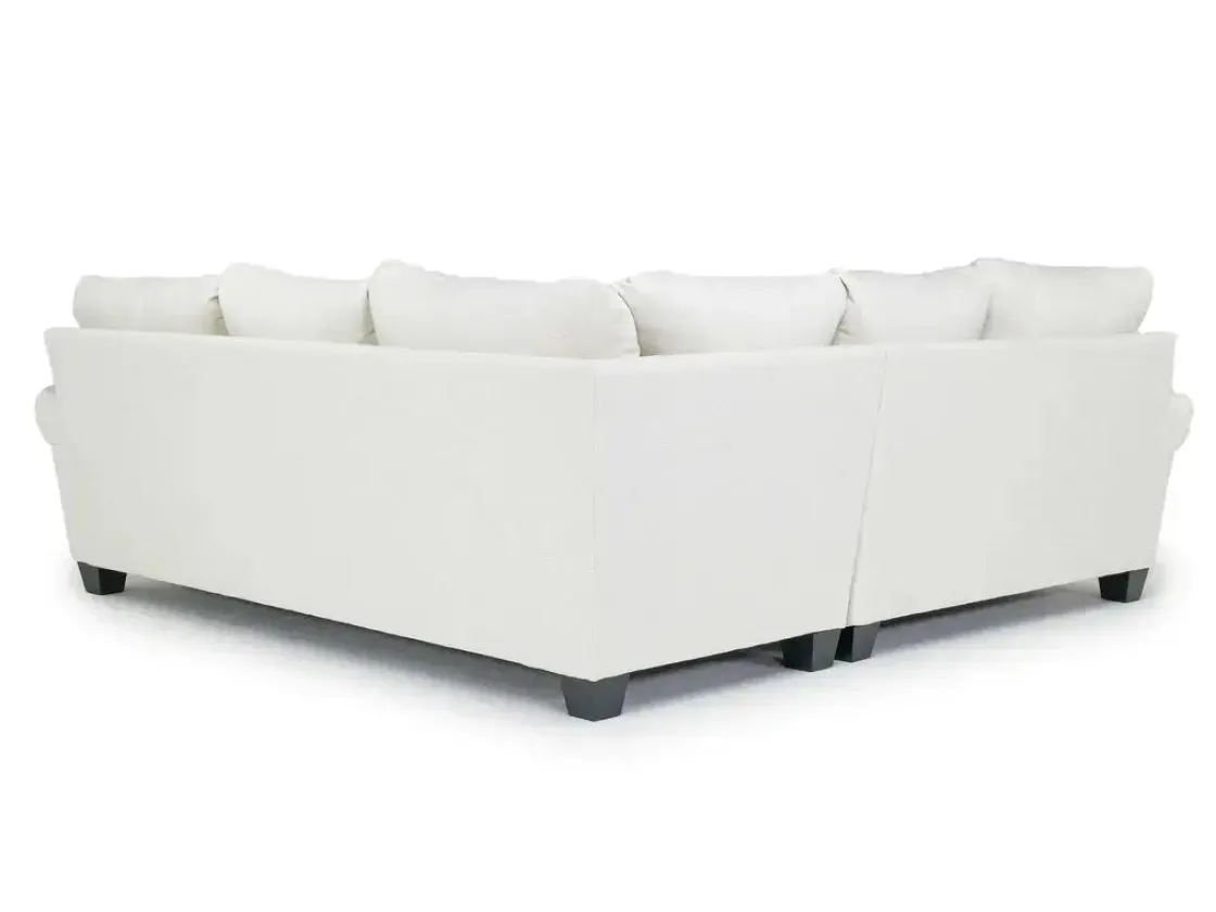 Mor Furniture Amelia Crypton Performance Tux Loveseat Sectional In , Left Facing