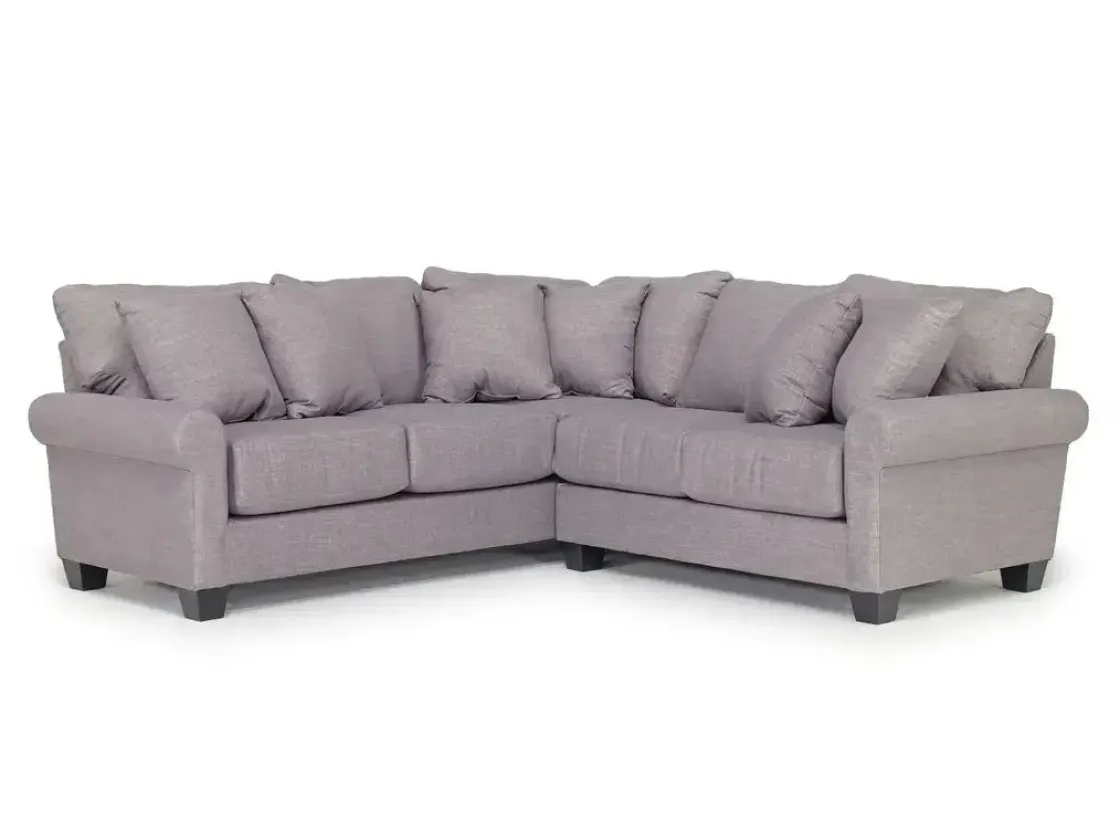 Mor Furniture Amelia Crypton Performance Tux Loveseat Sectional In , Left Facing