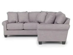Mor Furniture Amelia Crypton Performance Tux Loveseat Sectional In , Left Facing