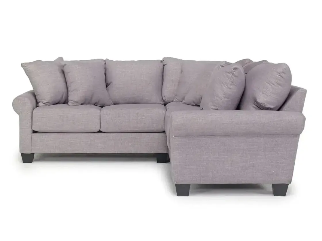 Mor Furniture Amelia Crypton Performance Tux Loveseat Sectional In , Left Facing