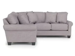 Mor Furniture Amelia Crypton Performance Tux Loveseat Sectional In , Left Facing