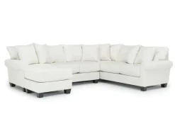 Mor Furniture Amelia Crypton Performance Sofa Chaise Sectional In , Left Facing