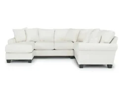 Mor Furniture Amelia Crypton Performance Sofa Chaise Sectional In , Left Facing