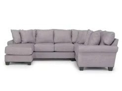 Mor Furniture Amelia Crypton Performance Sofa Chaise Sectional In , Left Facing