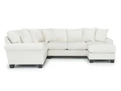Mor Furniture Amelia Crypton Performance Sofa Chaise Sectional In , Left Facing