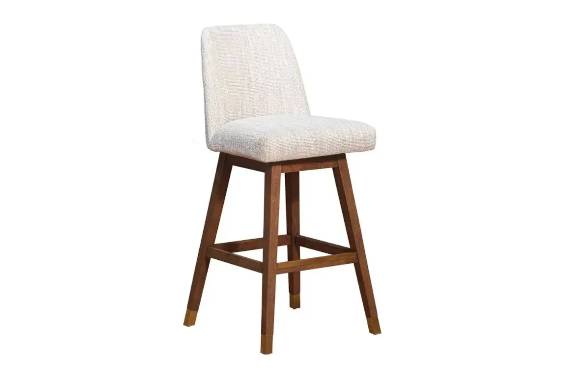 Mor Furniture Amelia Swivel Bar Height Stool In Beige
