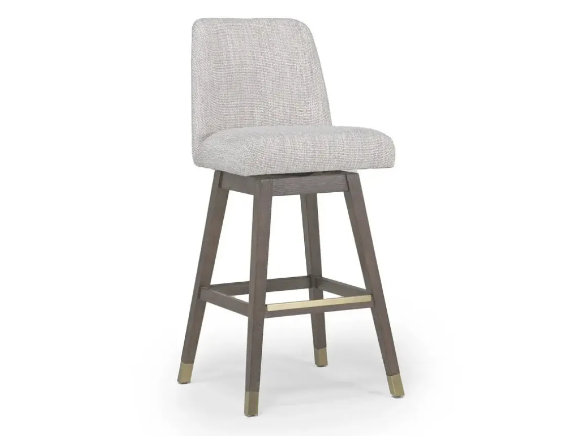 Mor Furniture Amelia Swivel Counter Height Stool In Mocha