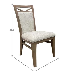 Mor Furniture Americana Dining Table & 6 Upholstered Chairs In Brown/White
