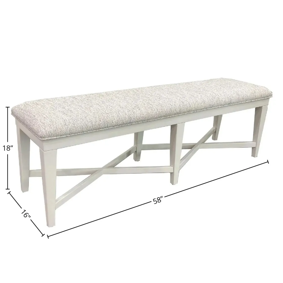 Mor Furniture Americana Dining Table & 4 Chairs & Bench In Cotton
