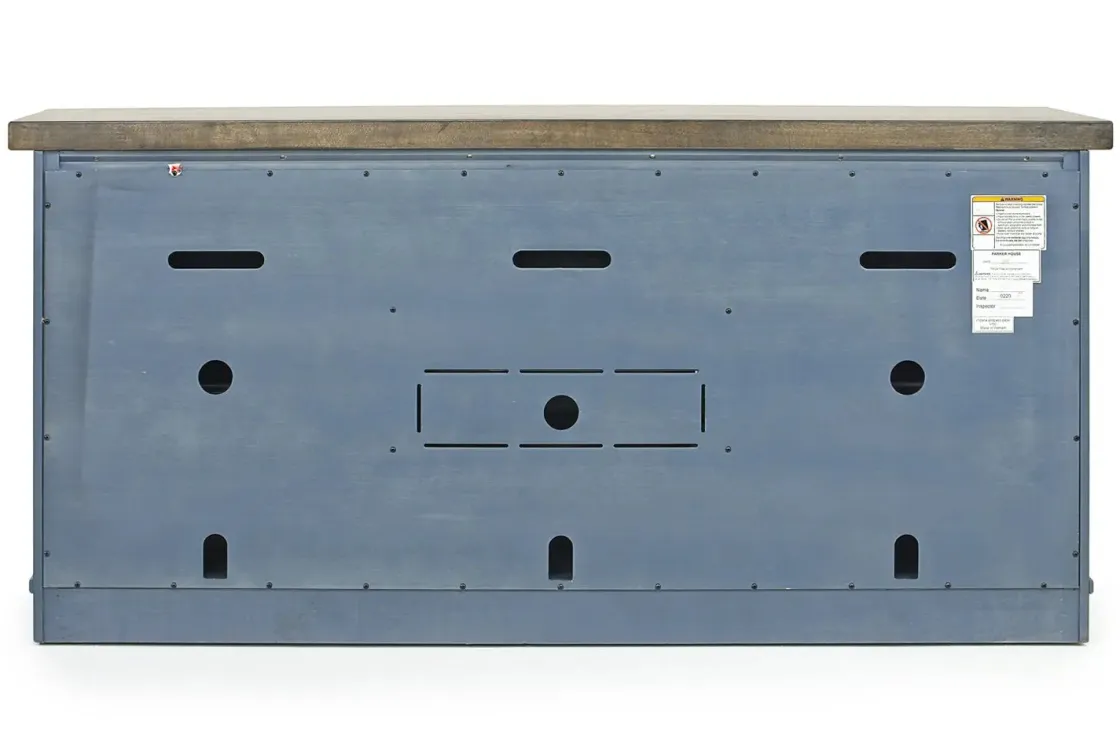 Mor Furniture Americana Media Console In Gray, 63 Inch