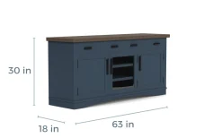 Mor Furniture Americana Media Console In Gray, 63 Inch