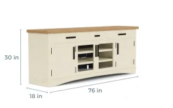 Mor Furniture Americana Media Console In Gray, 63 Inch