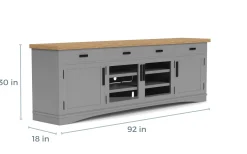 Mor Furniture Americana Media Console In Gray, 63 Inch