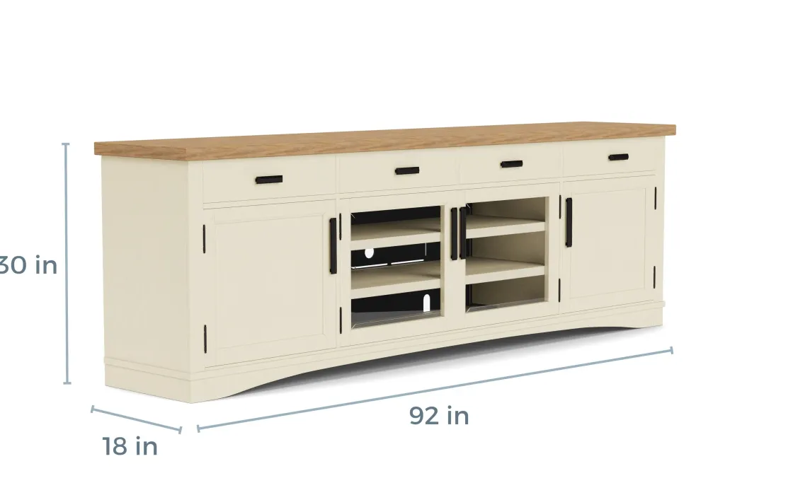 Mor Furniture Americana Media Console In Gray, 63 Inch