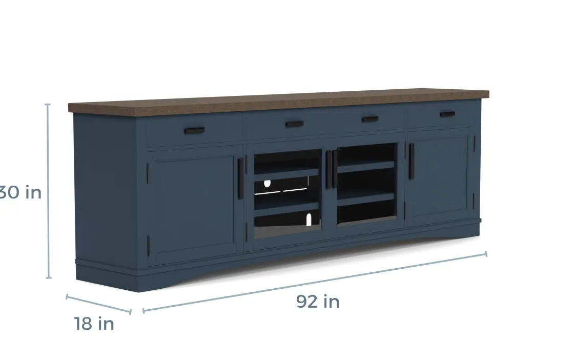 Mor Furniture Americana Media Console In Gray, 63 Inch