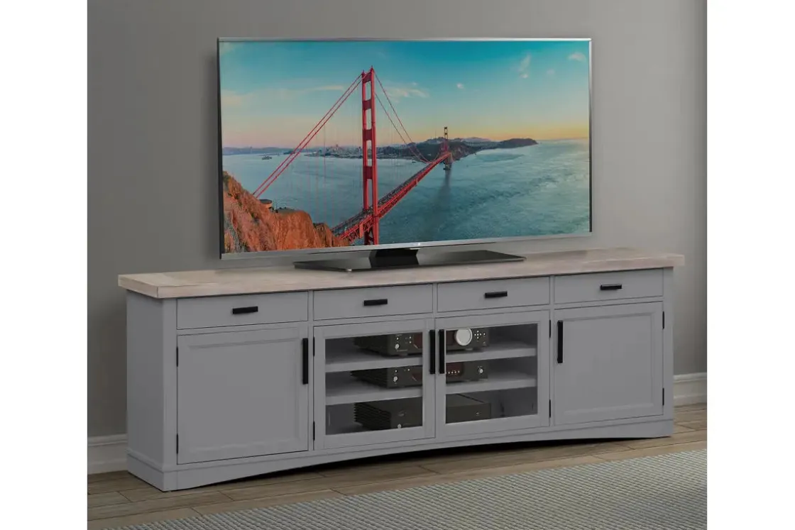 Mor Furniture Americana Media Console In Gray, 63 Inch