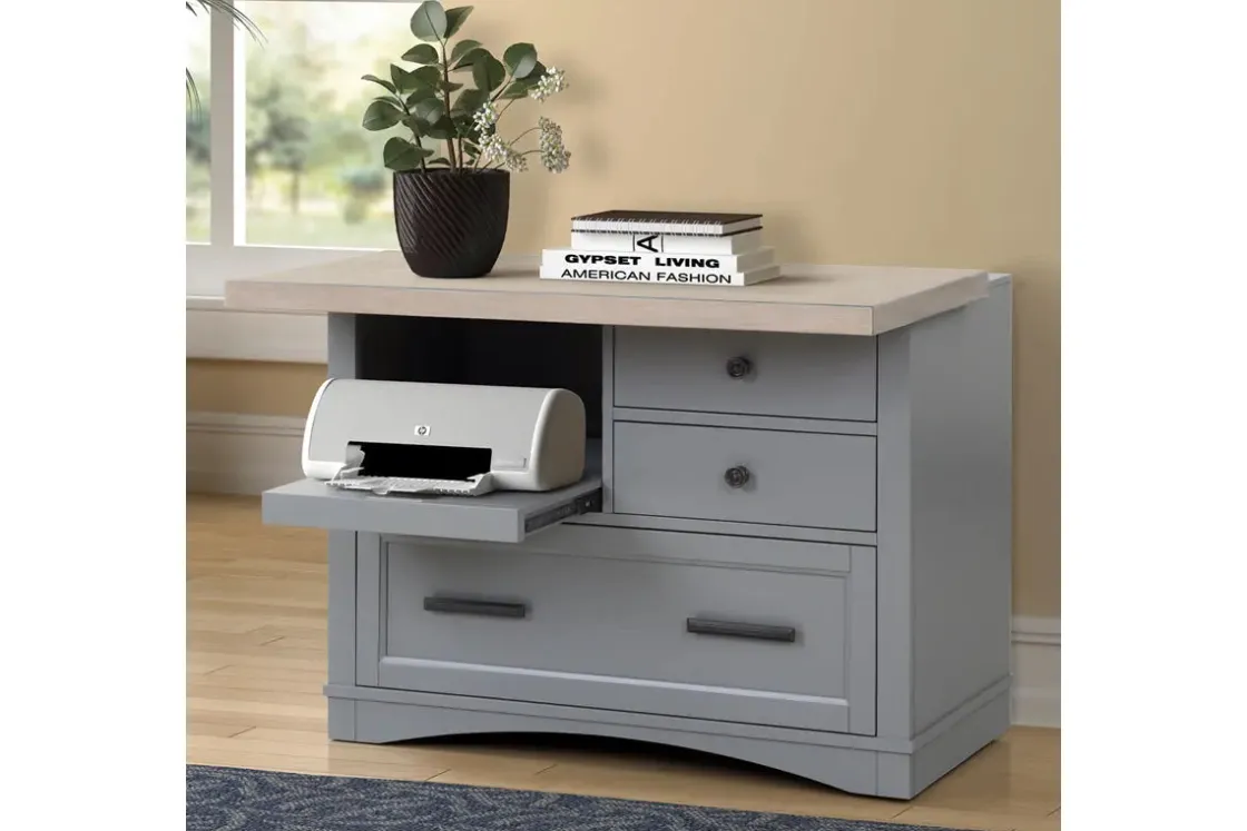 Mor Furniture Americana Power File Cabinet In Gray