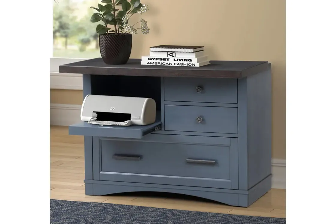 Mor Furniture Americana Power File Cabinet In Gray