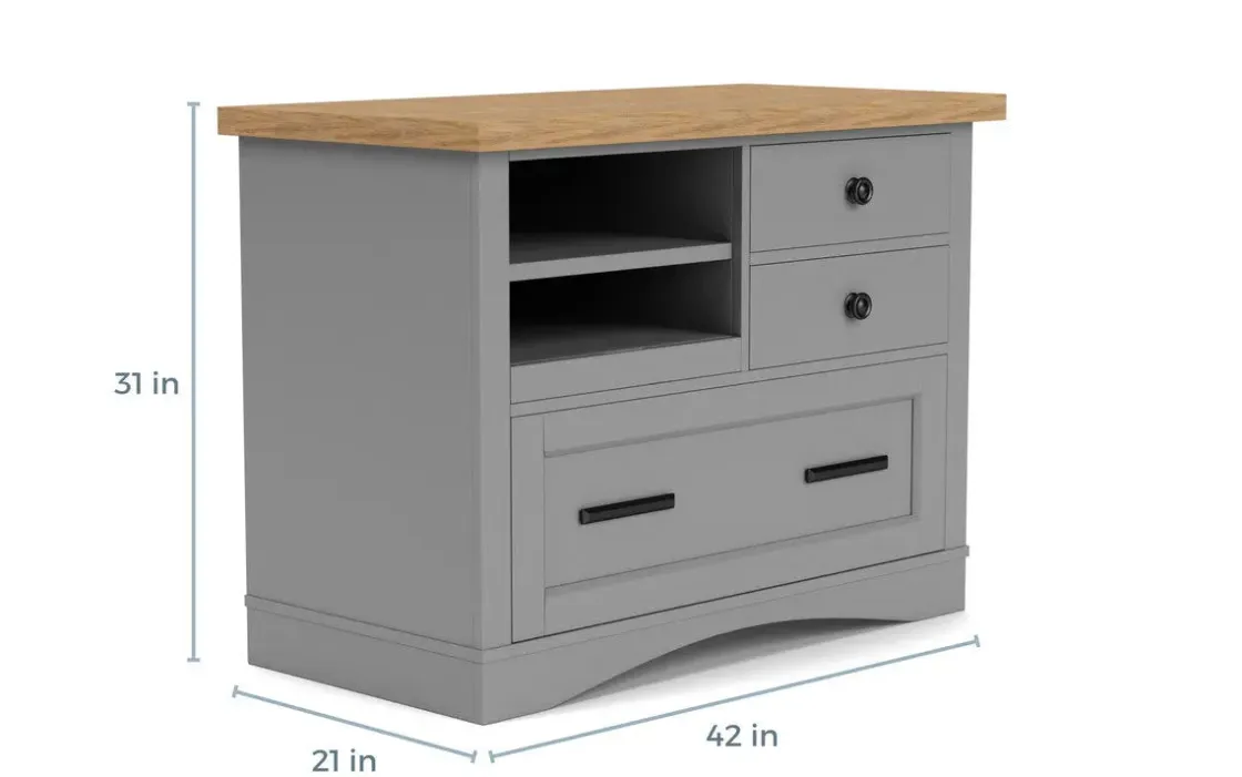 Mor Furniture Americana Power File Cabinet In Gray