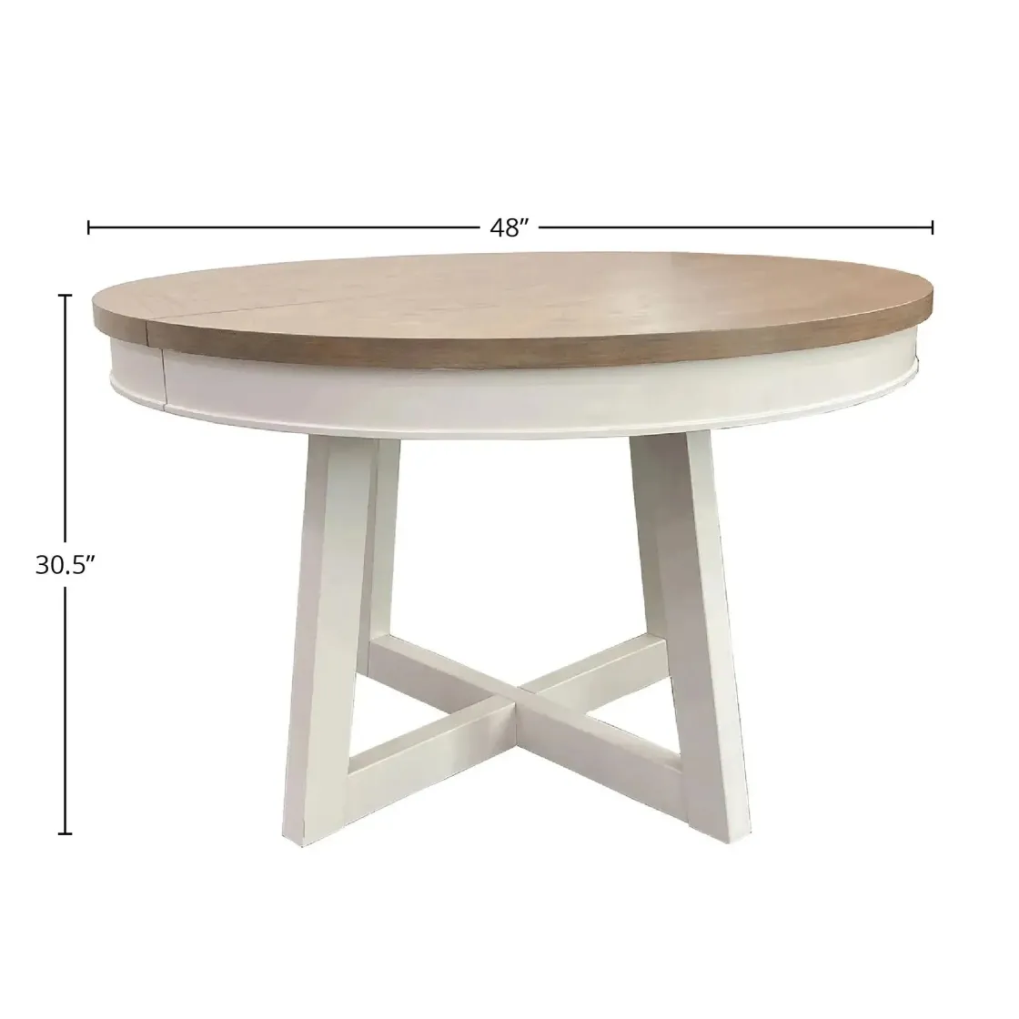 Mor Furniture Americana Round Dining Table & 4 Upholstered Chairs In Cotton