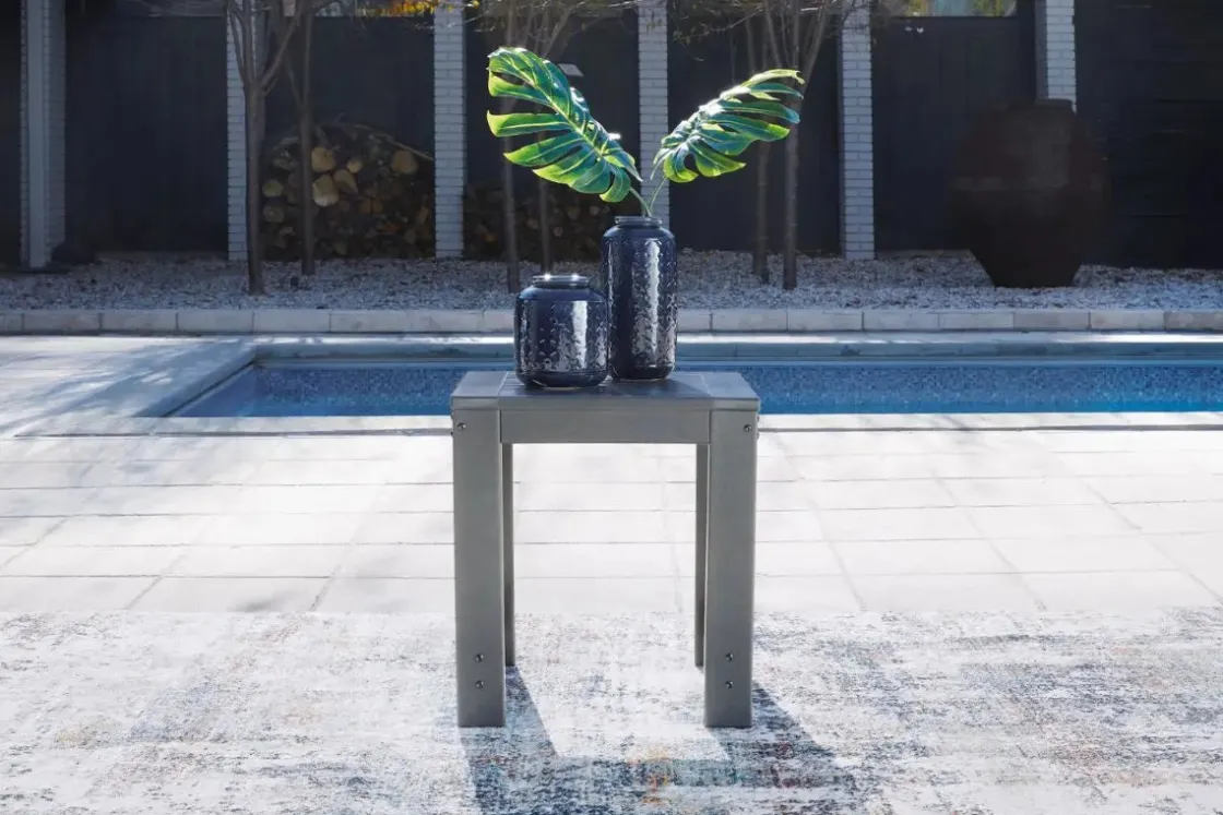 Mor Furniture Amora Outdoor End Table In Charcoal