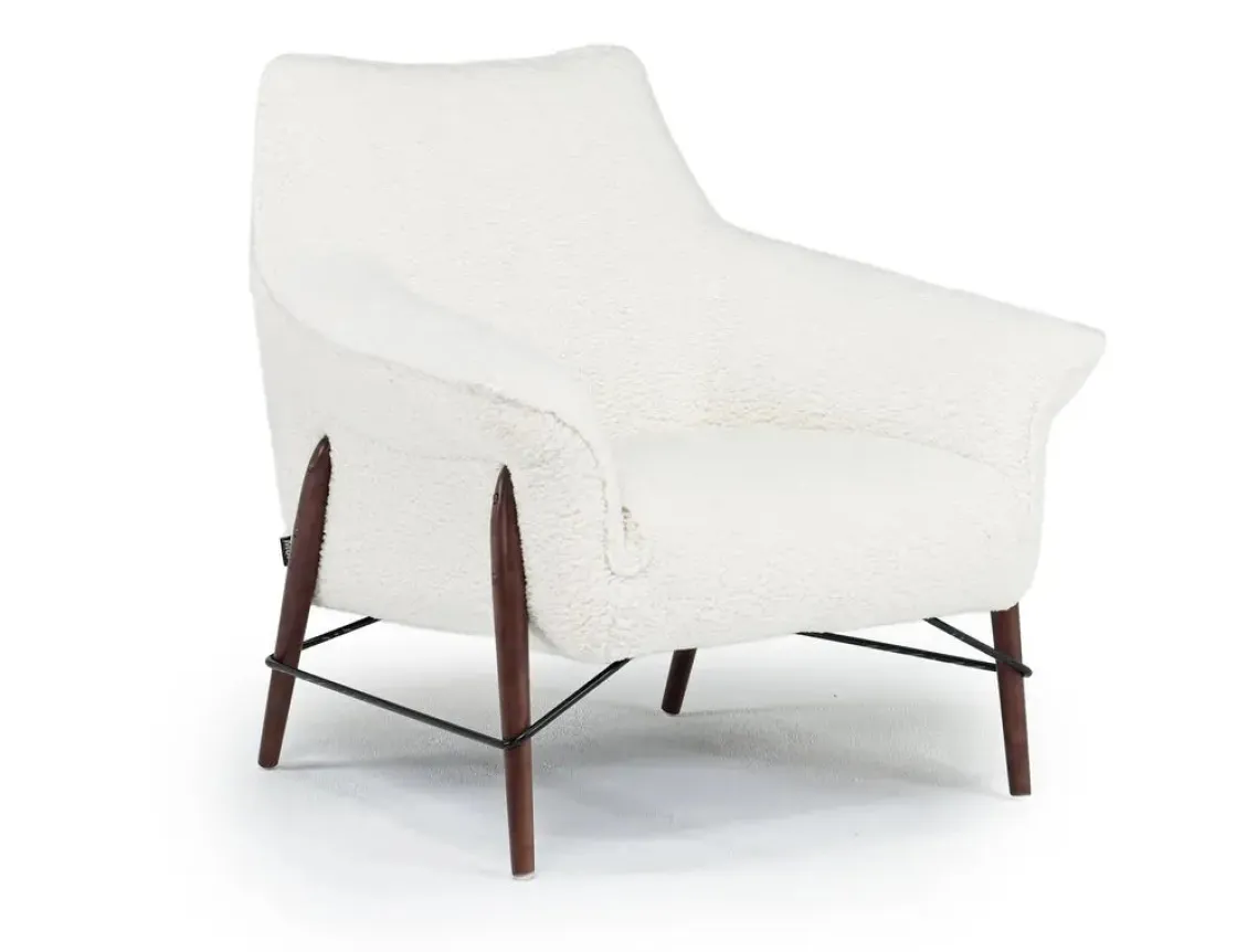 Mor Furniture Amy Accent Chair In Sherpa White