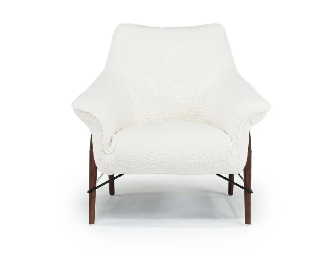 Mor Furniture Amy Accent Chair In Sherpa White