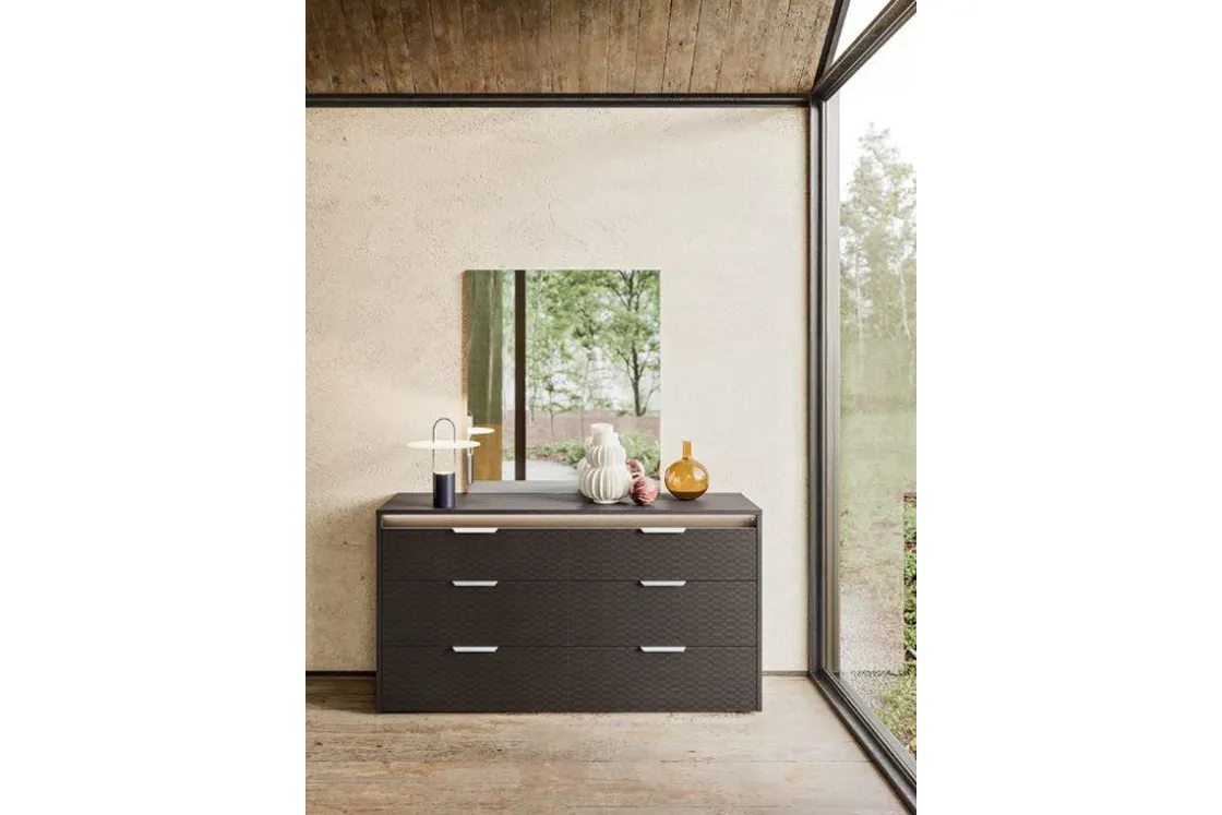 Mor Furniture Amy Dresser W/ Lights In Dark Oak