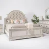 Mor Furniture Anastasia Upholstered Panel Bed, Dresser, Mirror & Nightstand, Queen