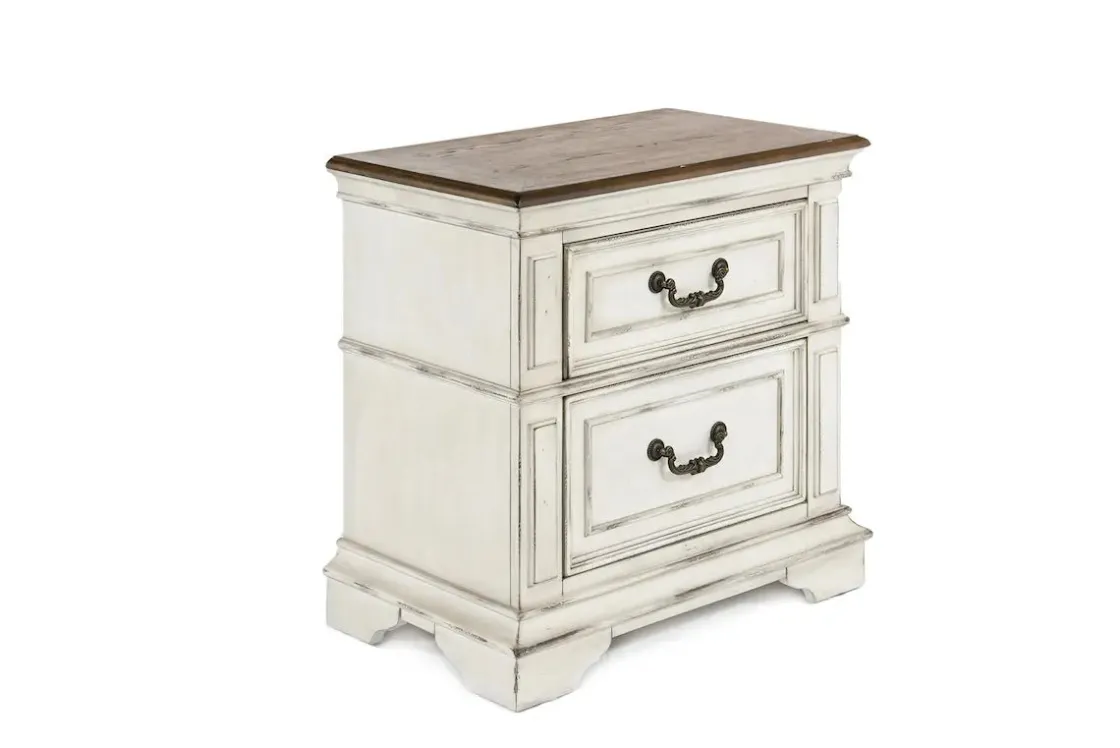 Mor Furniture Anastasia Upholstered Panel Bed, Dresser, Mirror & Nightstand, Queen
