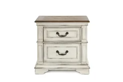 Mor Furniture Anastasia Upholstered Panel Bed, Dresser, Mirror & Nightstand, Queen