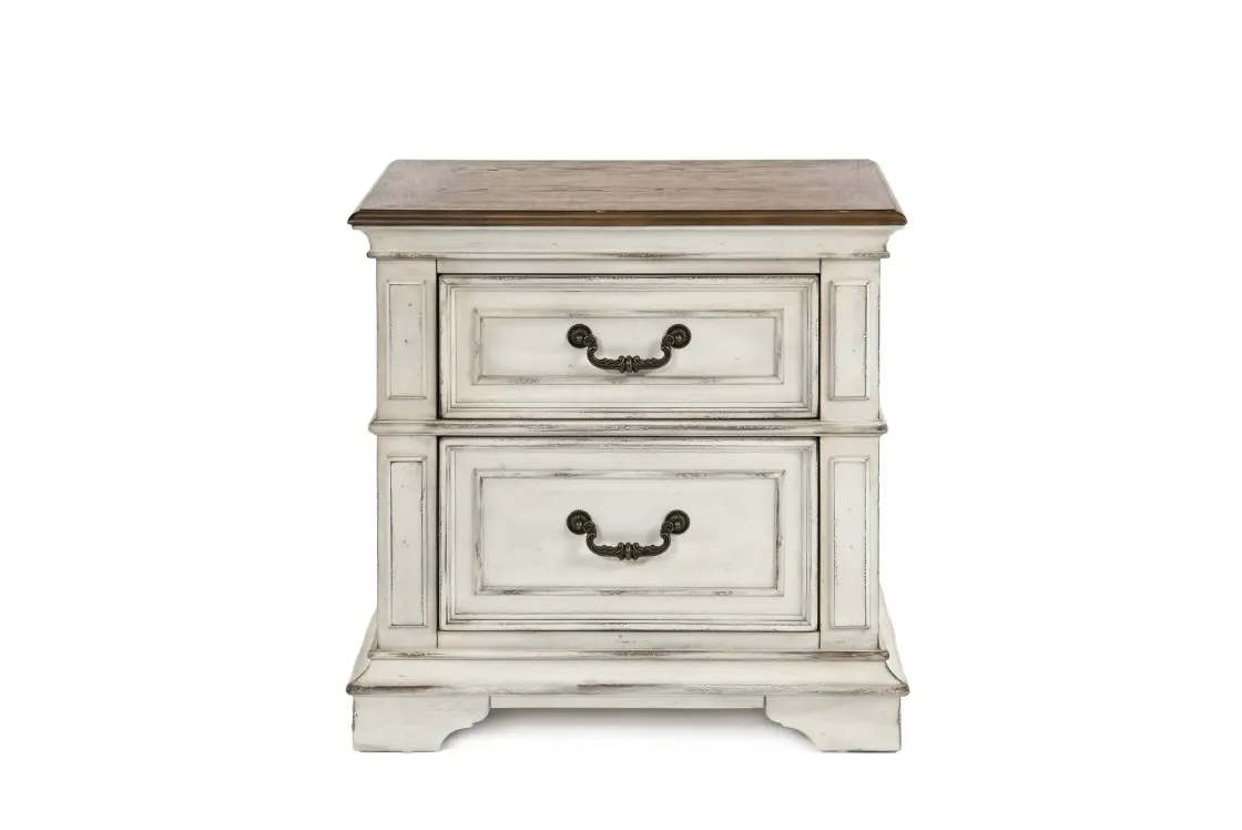 Mor Furniture Anastasia Upholstered Panel Bed, Dresser, Mirror & Nightstand, Queen