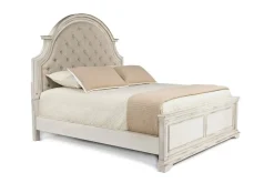 Mor Furniture Anastasia Upholstered Panel Bed, Dresser, Mirror & Nightstand, Queen