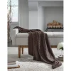 Mor Furniture Anawood Throw Blanket In Oatmeal
