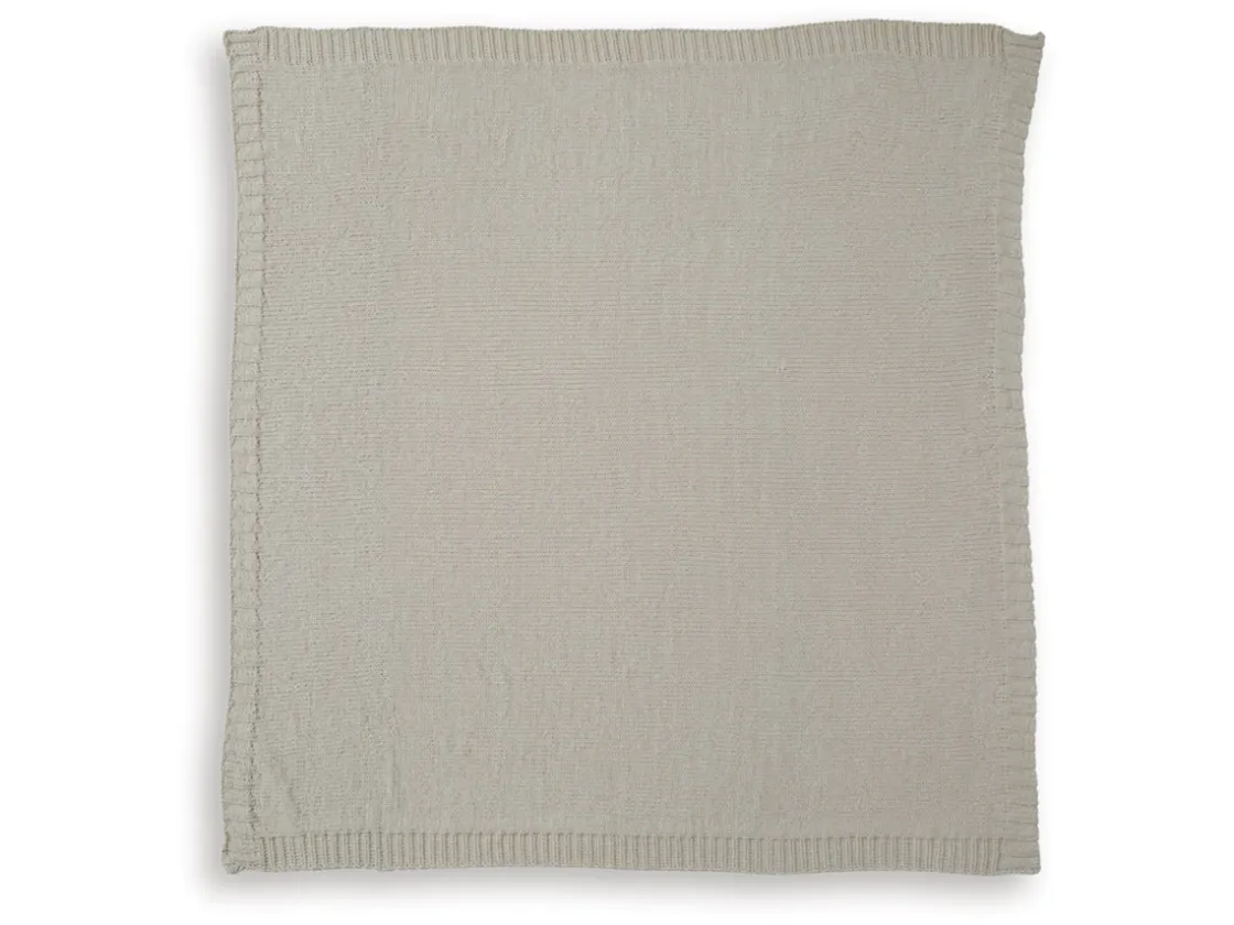 Mor Furniture Anawood Throw Blanket In Oatmeal