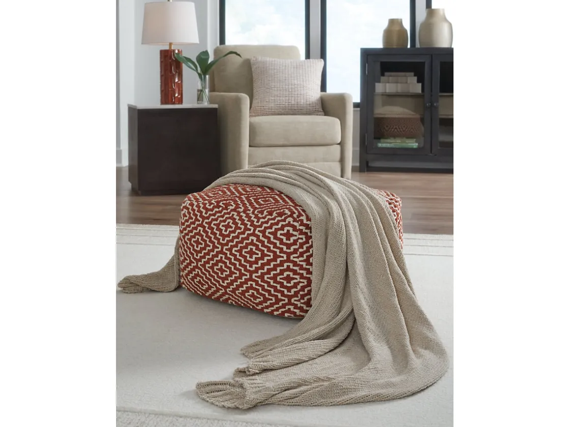 Mor Furniture Anawood Throw Blanket In Oatmeal