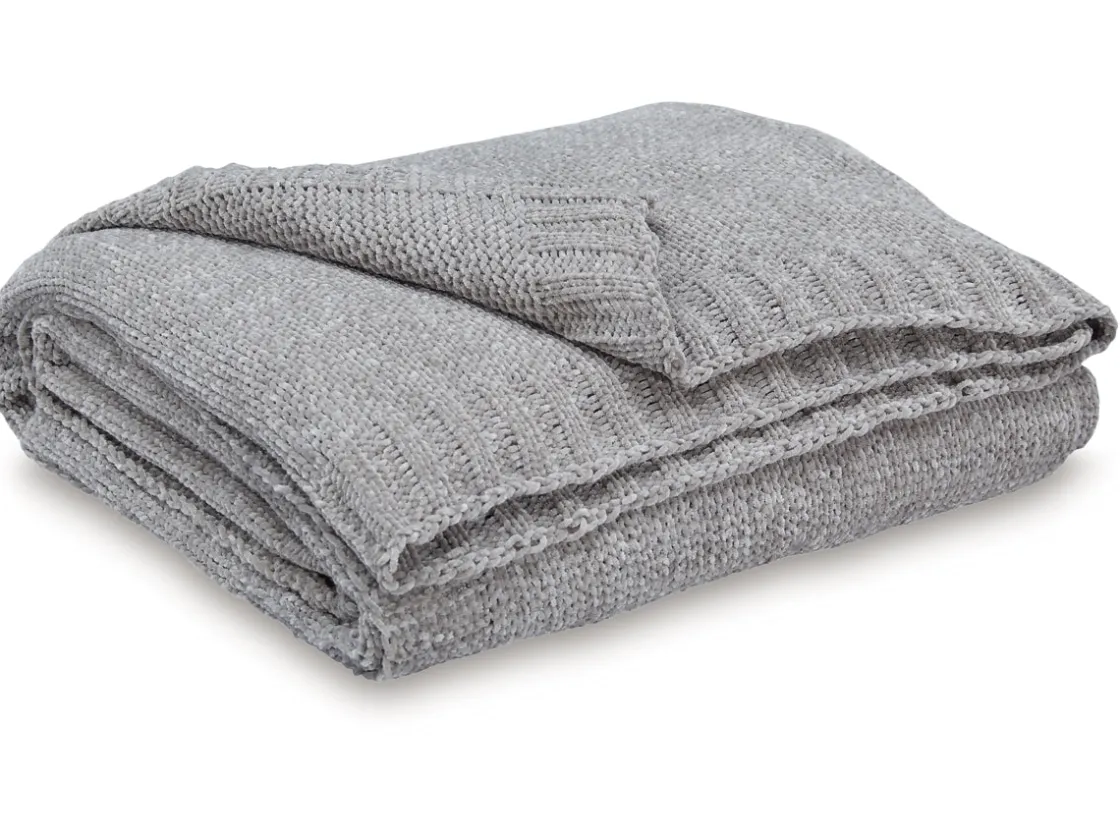 Mor Furniture Anawood Throw Blanket In Oatmeal