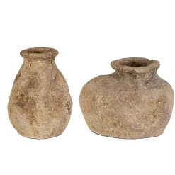 Mor Furniture Ancient Echos Vase In Brown, Set Of 2